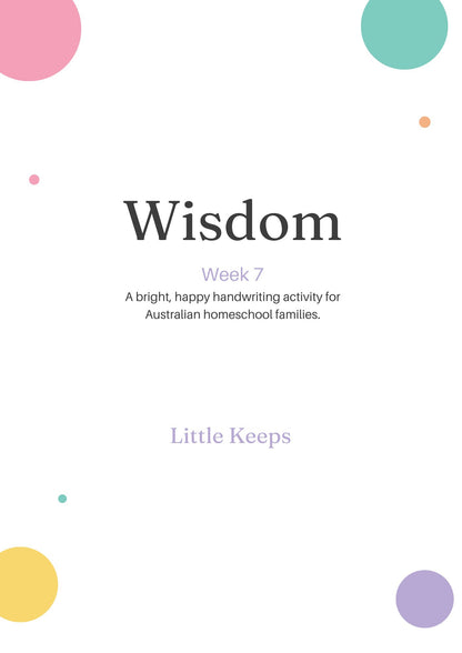 Little Keeps SEL (Social-Emotional Learning) Copywork Program