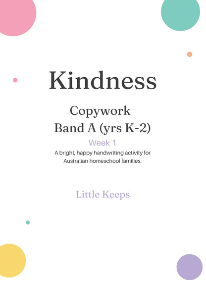 Little Keeps SEL (Social-Emotional Learning) Copywork Program
