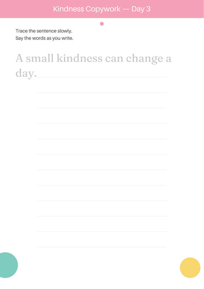 Little Keeps SEL (Social-Emotional Learning) Copywork Program