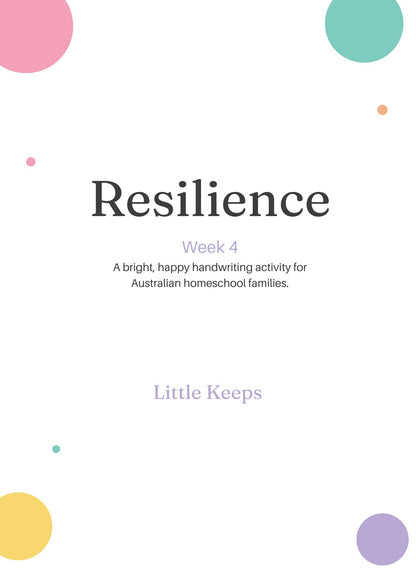 Little Keeps SEL (Social-Emotional Learning) Copywork Program