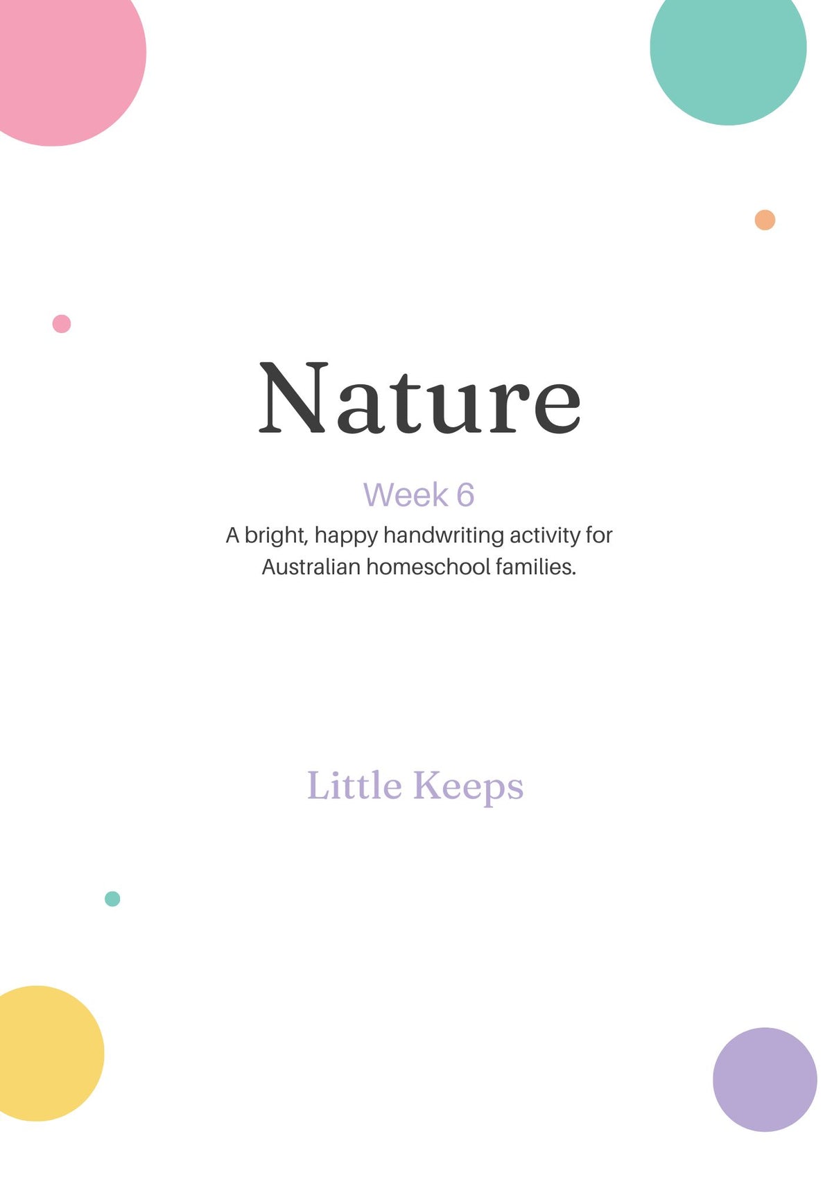 Little Keeps SEL (Social-Emotional Learning) Copywork Program